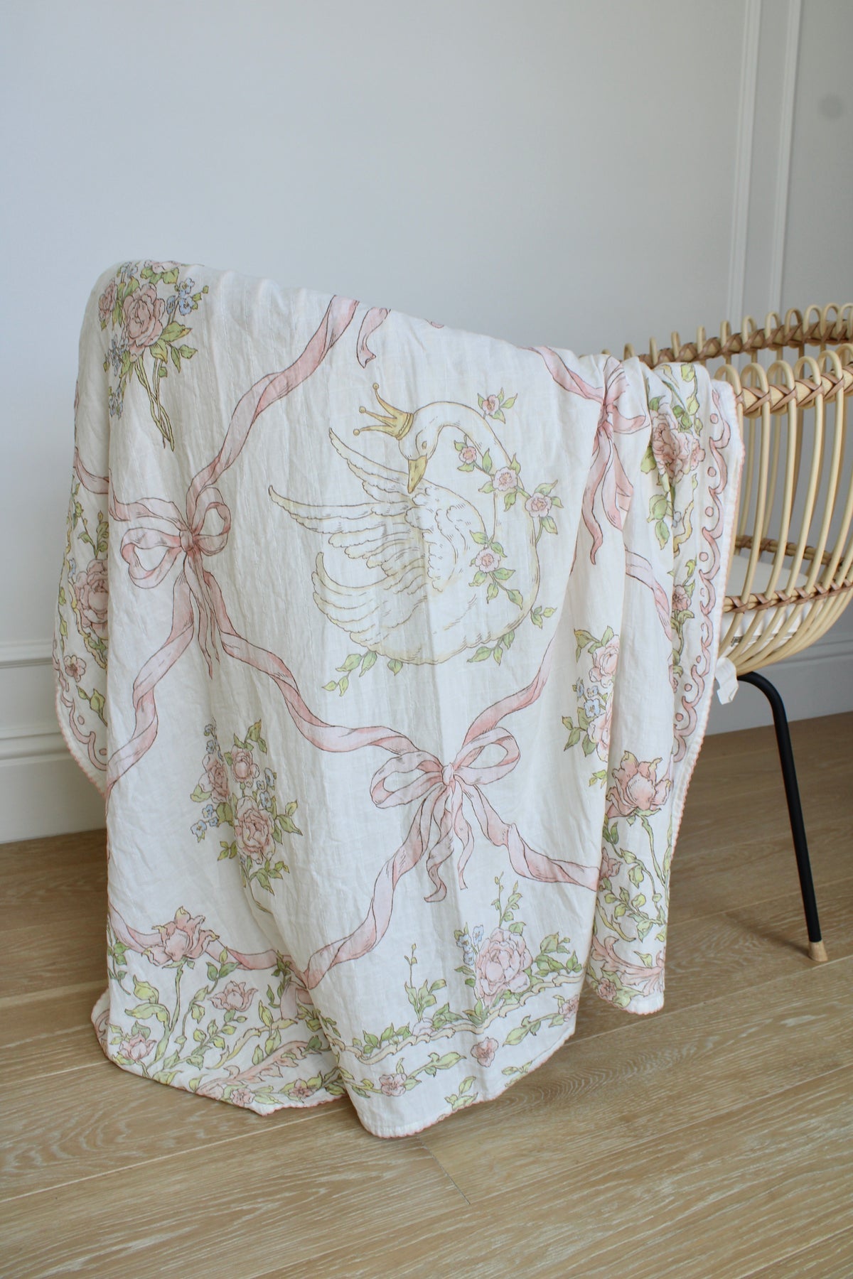 Ribbon Garden Muslin Blanket