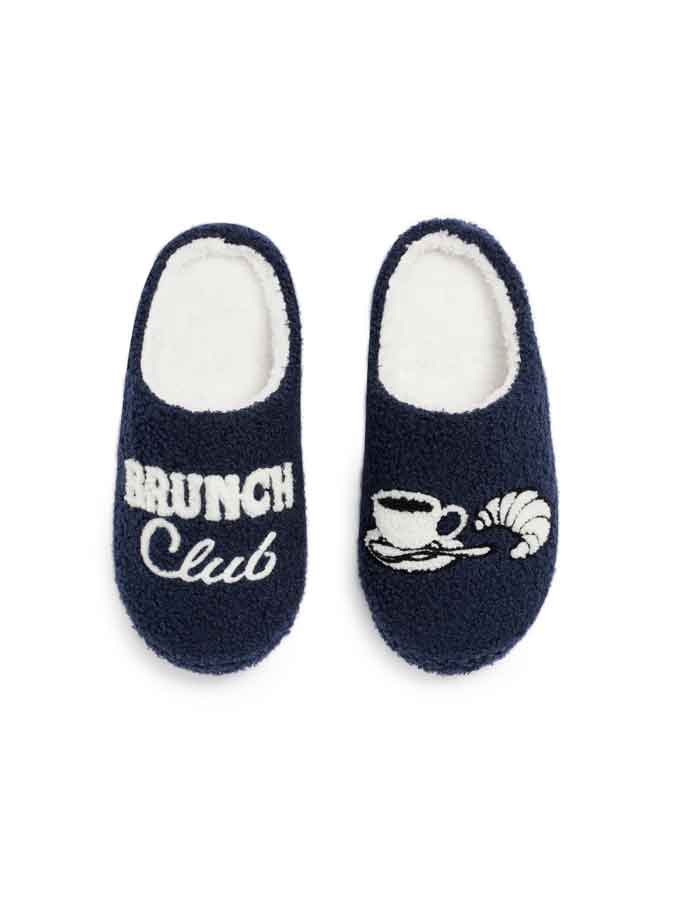"BRUNCH CLUB" SLIPPERS
