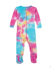 Footed Cotton Tie Dye Pajama