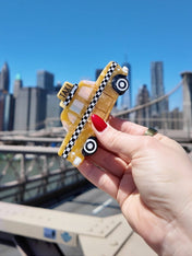 Hand-painted Yellow Taxi Cab Claw Hair Clip