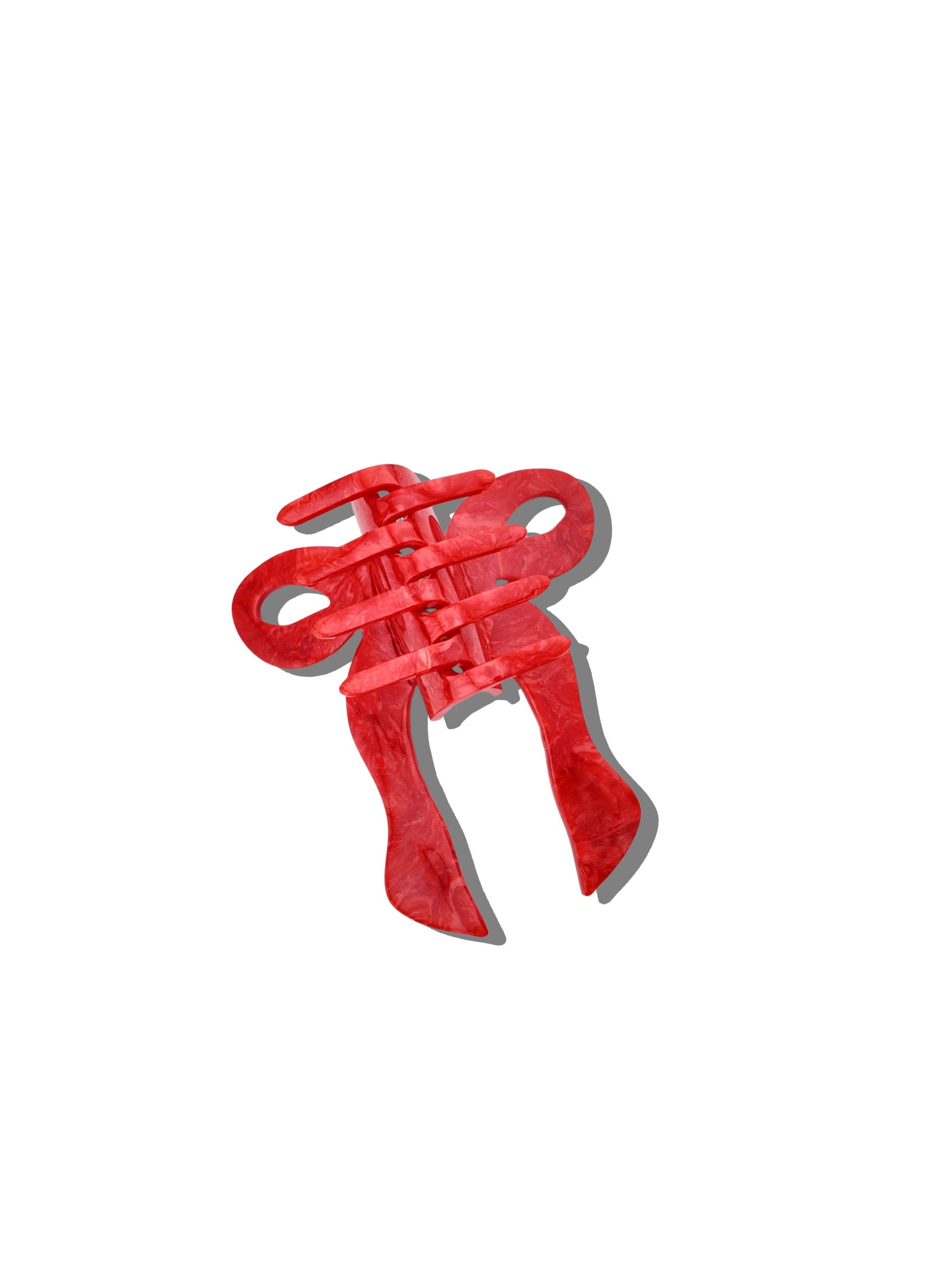 Hand-painted Coquette Bow Claw Hair Clip | Eco-Friendly