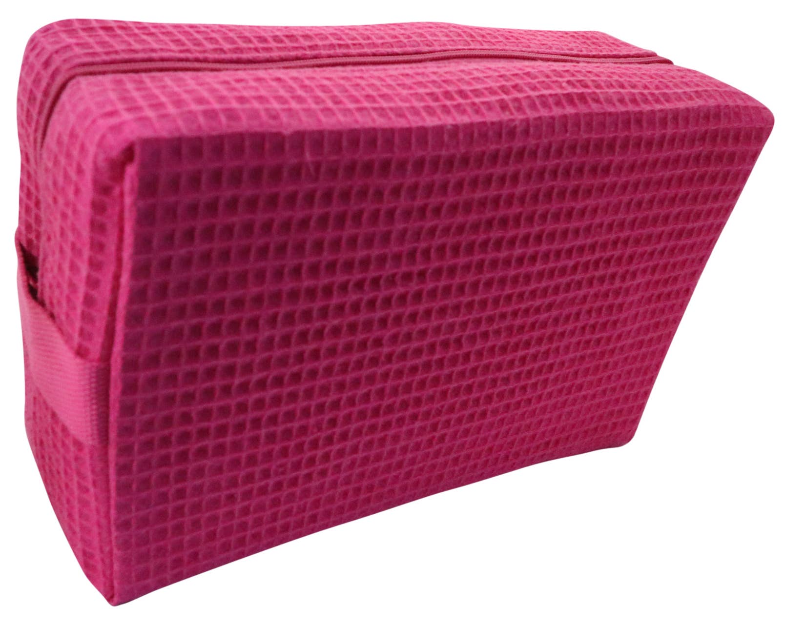 Cotton Waffle Cosmetic Bag, Large