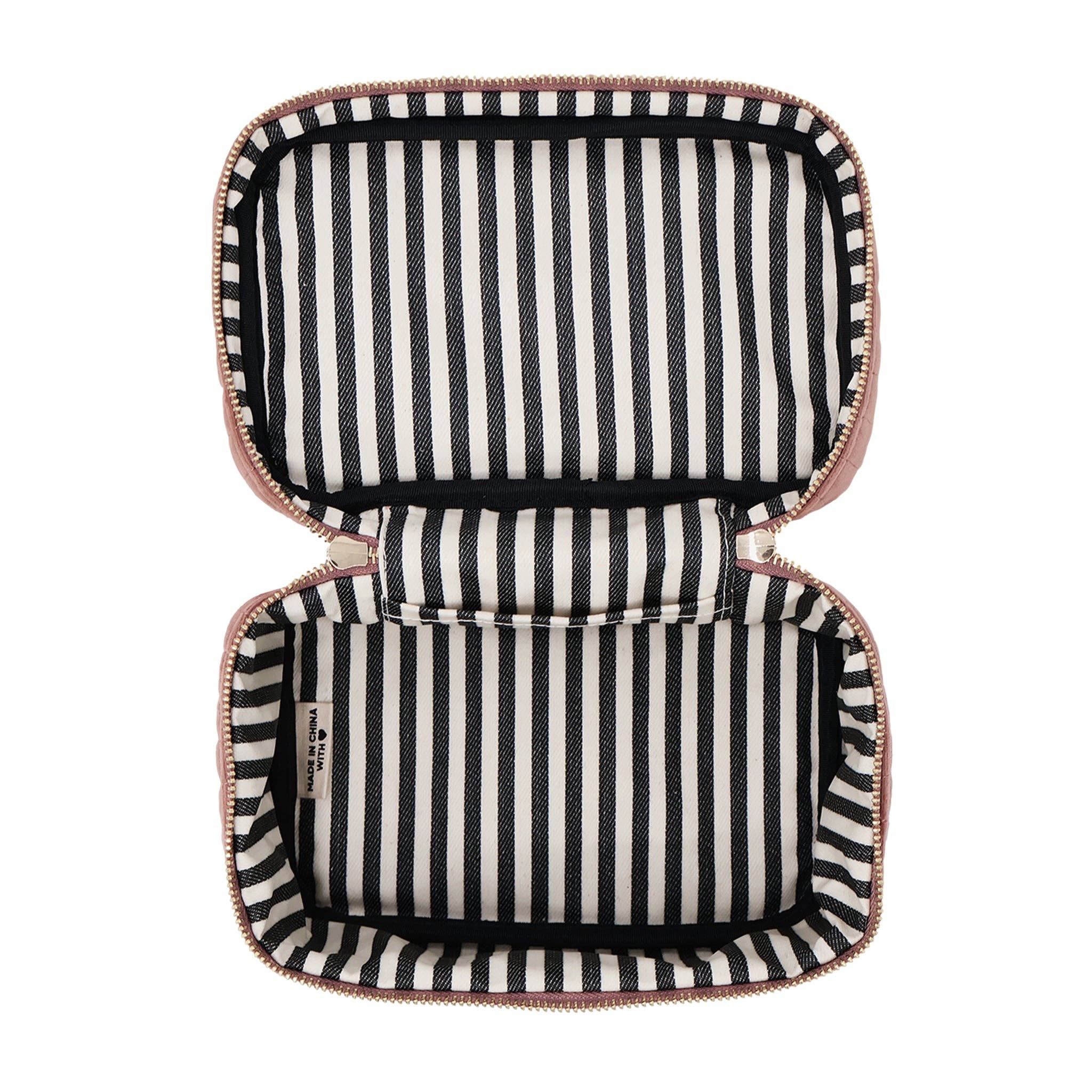 My Makeup Quilted Velvet Cosmetic Box