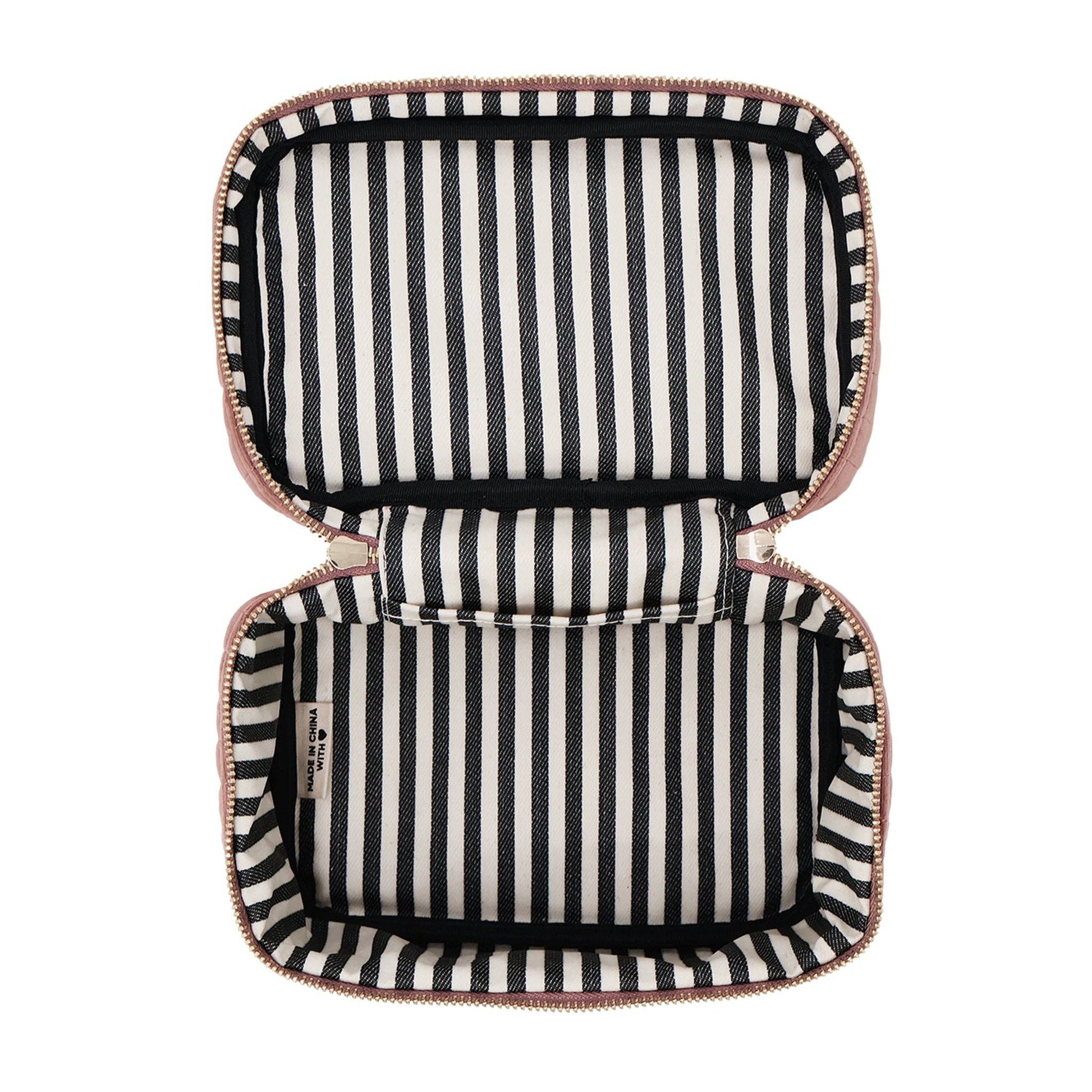 My Makeup Quilted Velvet Cosmetic Box