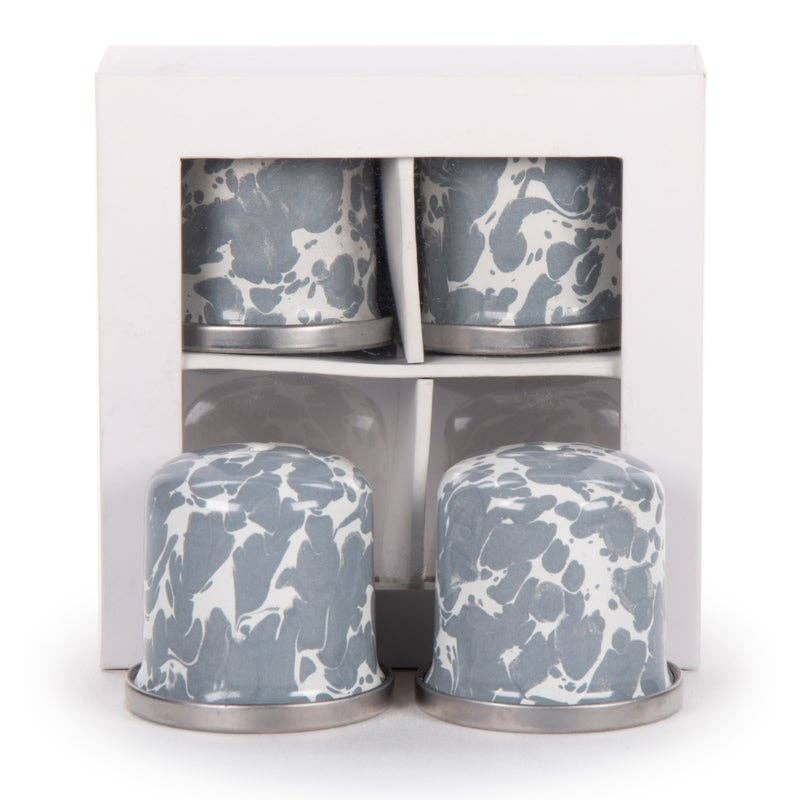 Golden Rabbit Enamelware Swirl Set of 2 Salt & Peppers
