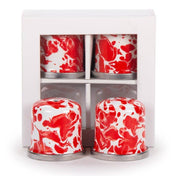 Golden Rabbit Enamelware Swirl Set of 2 Salt & Peppers