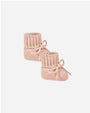 Knit Booties Heathered Rose