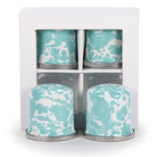 Golden Rabbit Enamelware Swirl Set of 2 Salt & Peppers