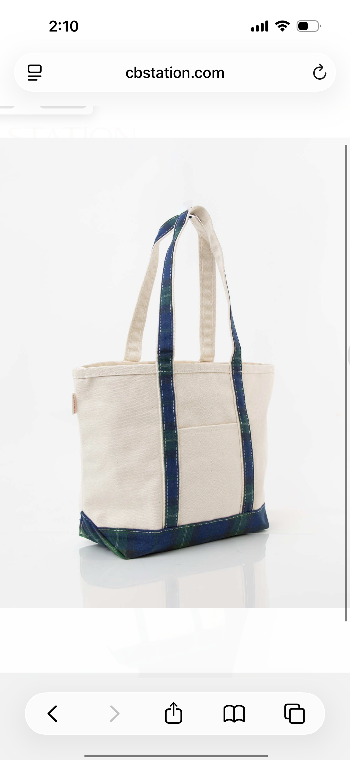 Plaid Medium Classic Tote