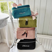 My Makeup Quilted Velvet Cosmetic Box
