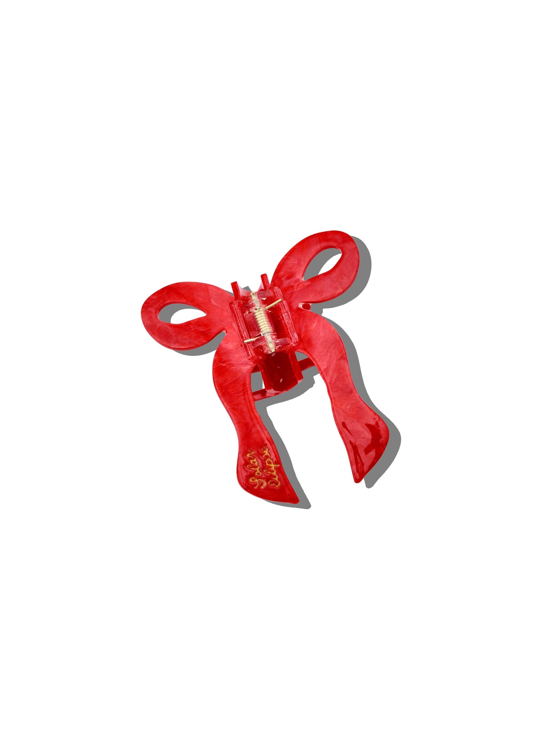 Hand-painted Coquette Bow Claw Hair Clip | Eco-Friendly