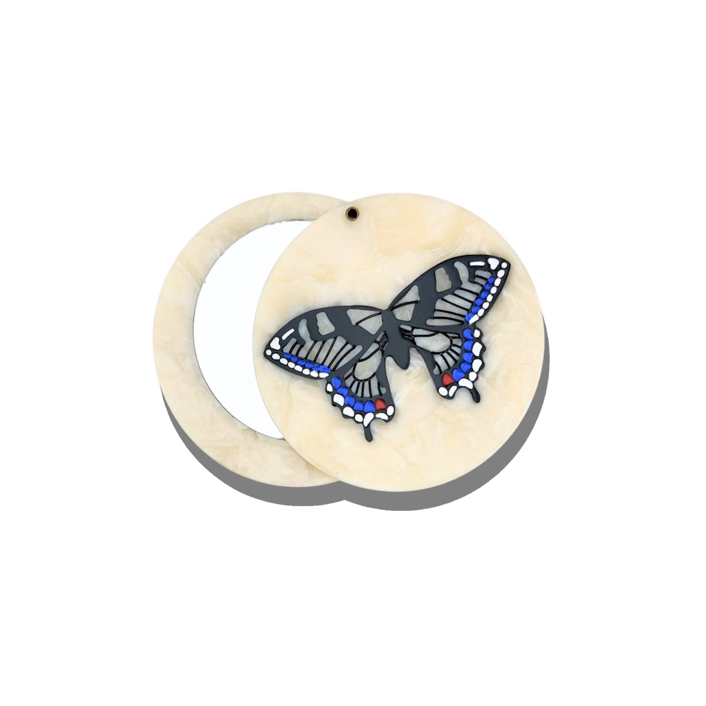 Hand-painted Swallowtail Compact Mirror