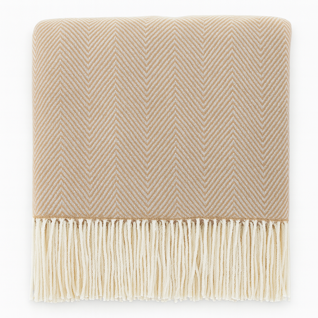 Woven Herringbone Throw Blanket
