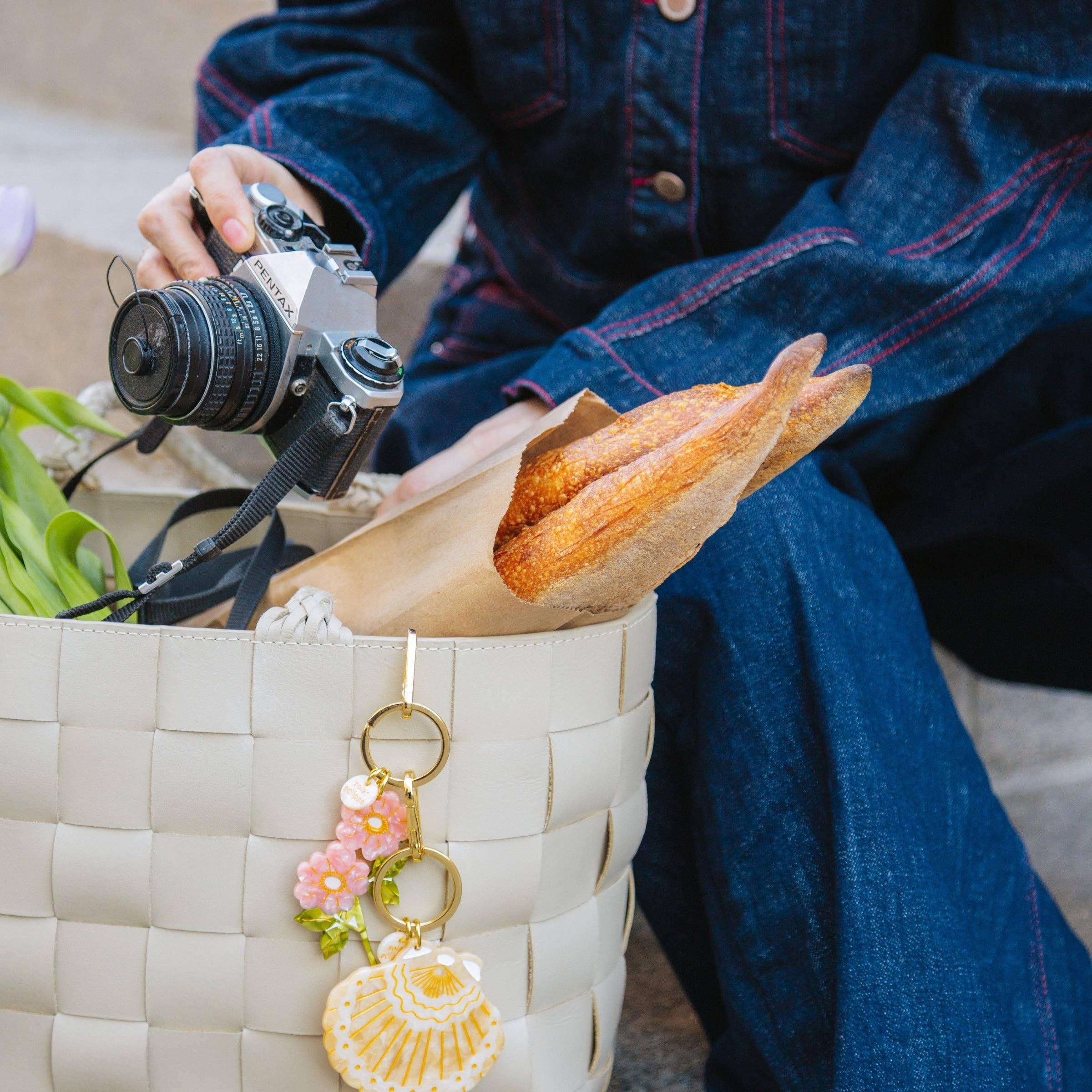 Wild Roses Bag Charm + Keychain