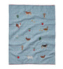 Country Farm Gingham Embroidered Tea Towel