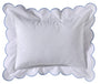 Boudoir Pillow Cover with Scalloped Flange