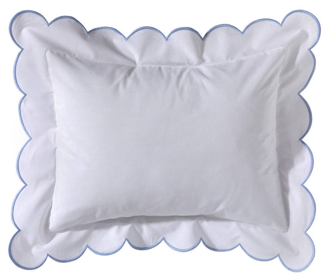 Boudoir Pillow Cover with Scalloped Flange