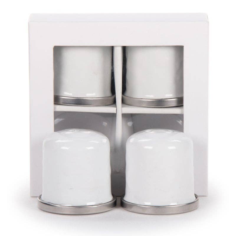 Golden Rabbit Enamelware Swirl Set of 2 Salt & Peppers