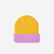 Colorblock Plush Knit Beanie