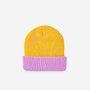 Colorblock Plush Knit Beanie