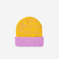 Colorblock Plush Knit Beanie