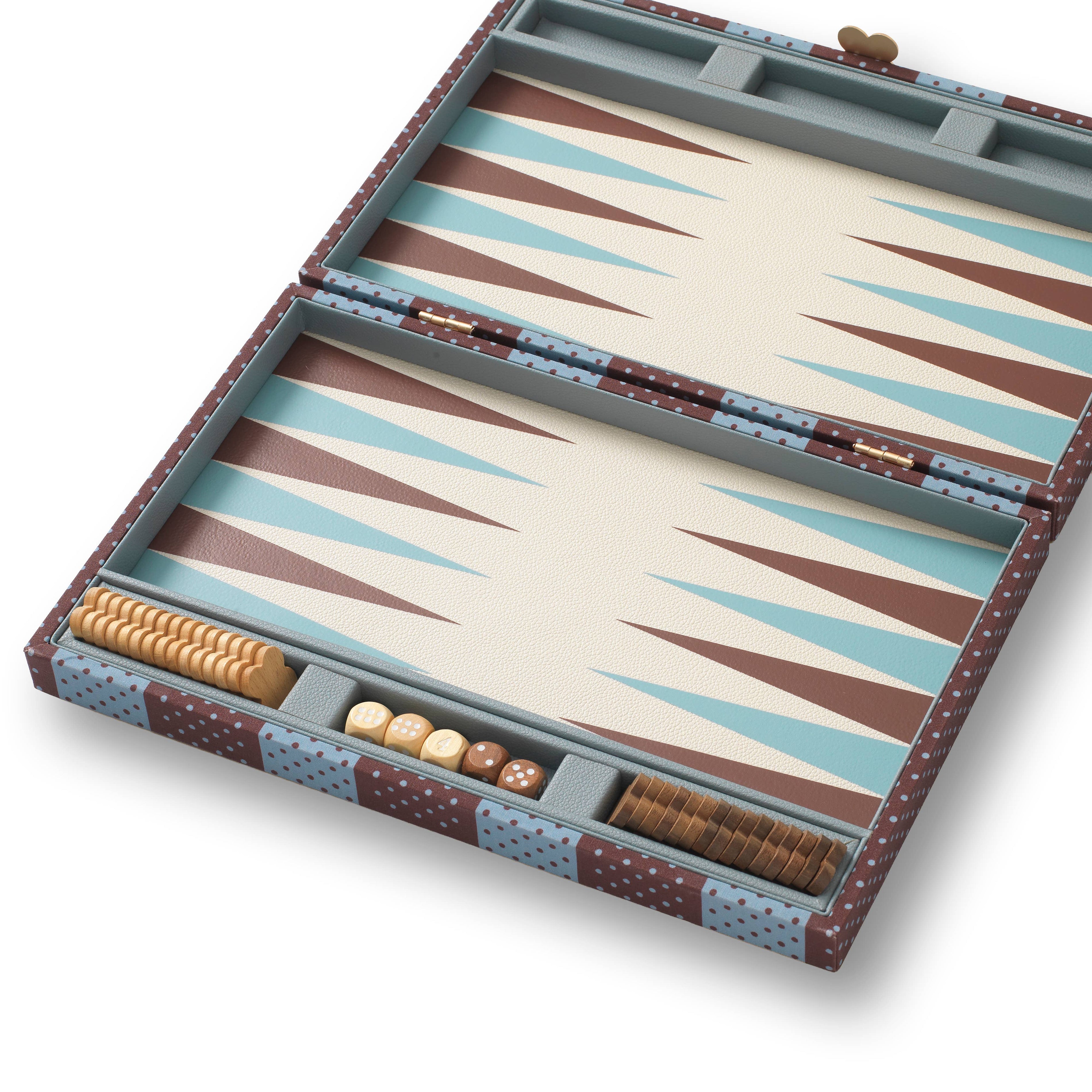 Backgammon Game Set - Polka Patchwork