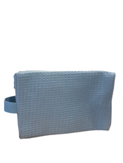 Cotton Waffle Cosmetic Bag, Large