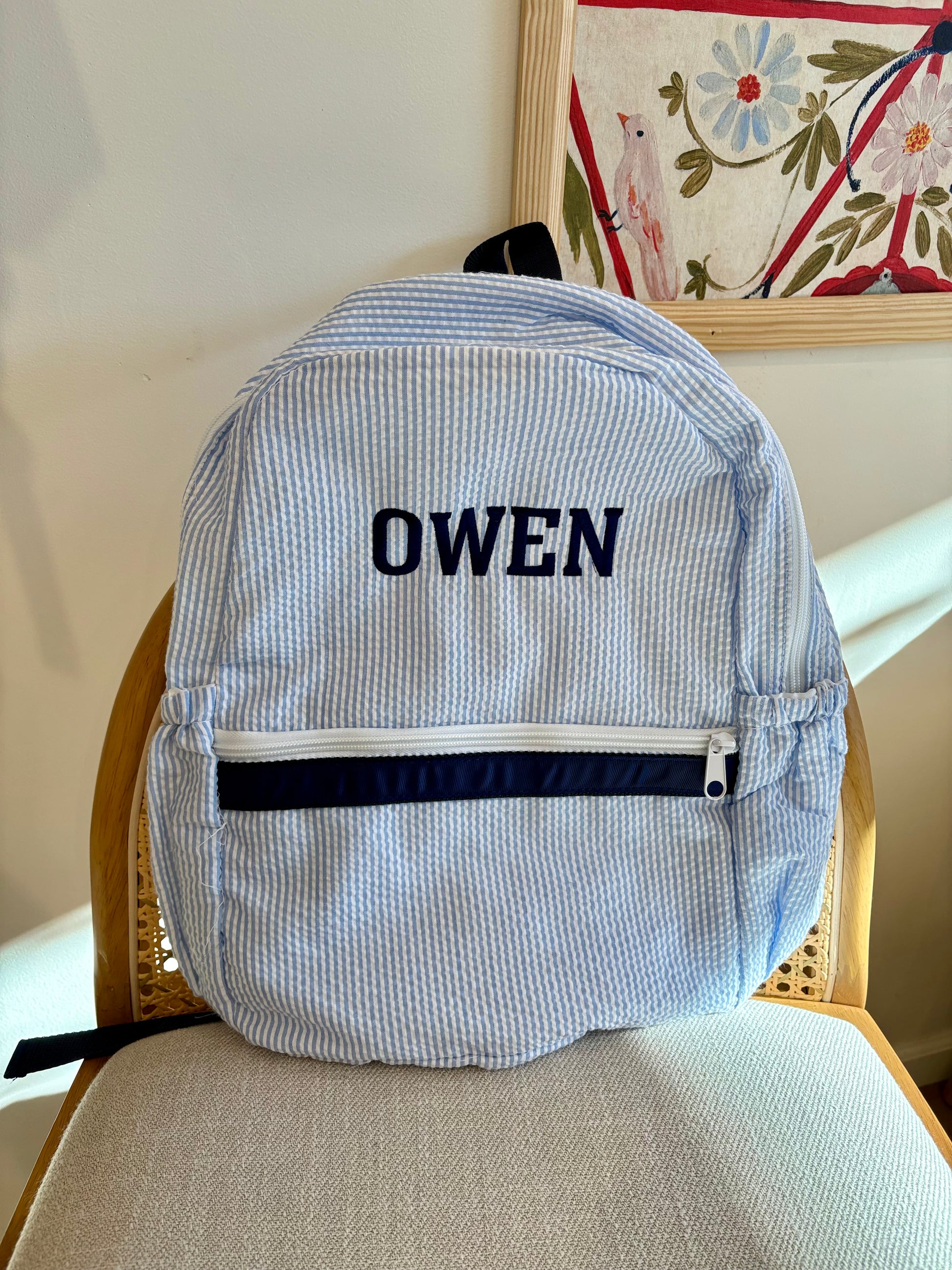 Medium Cotton Backpack with Side Pockets