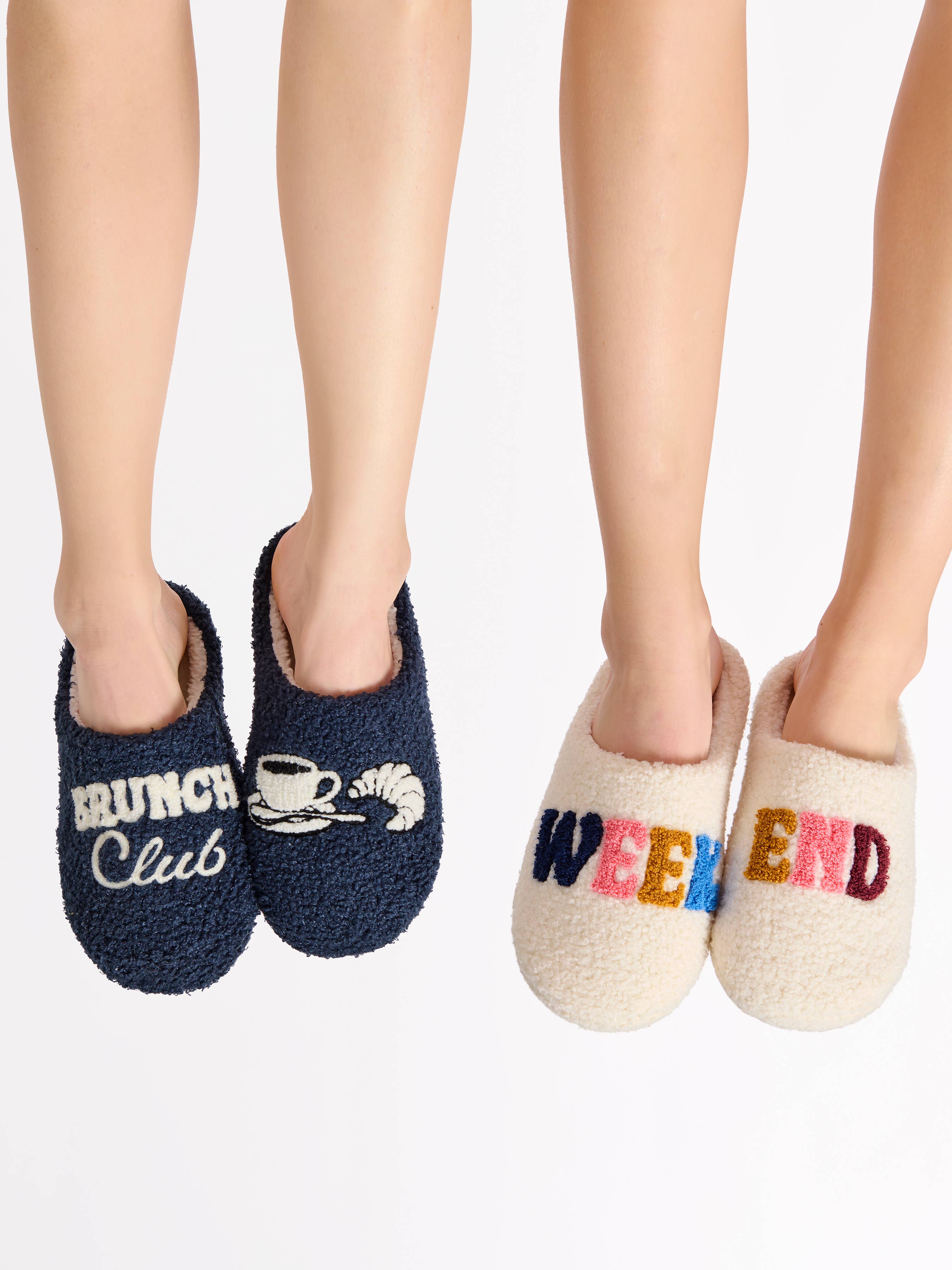 "BRUNCH CLUB" SLIPPERS