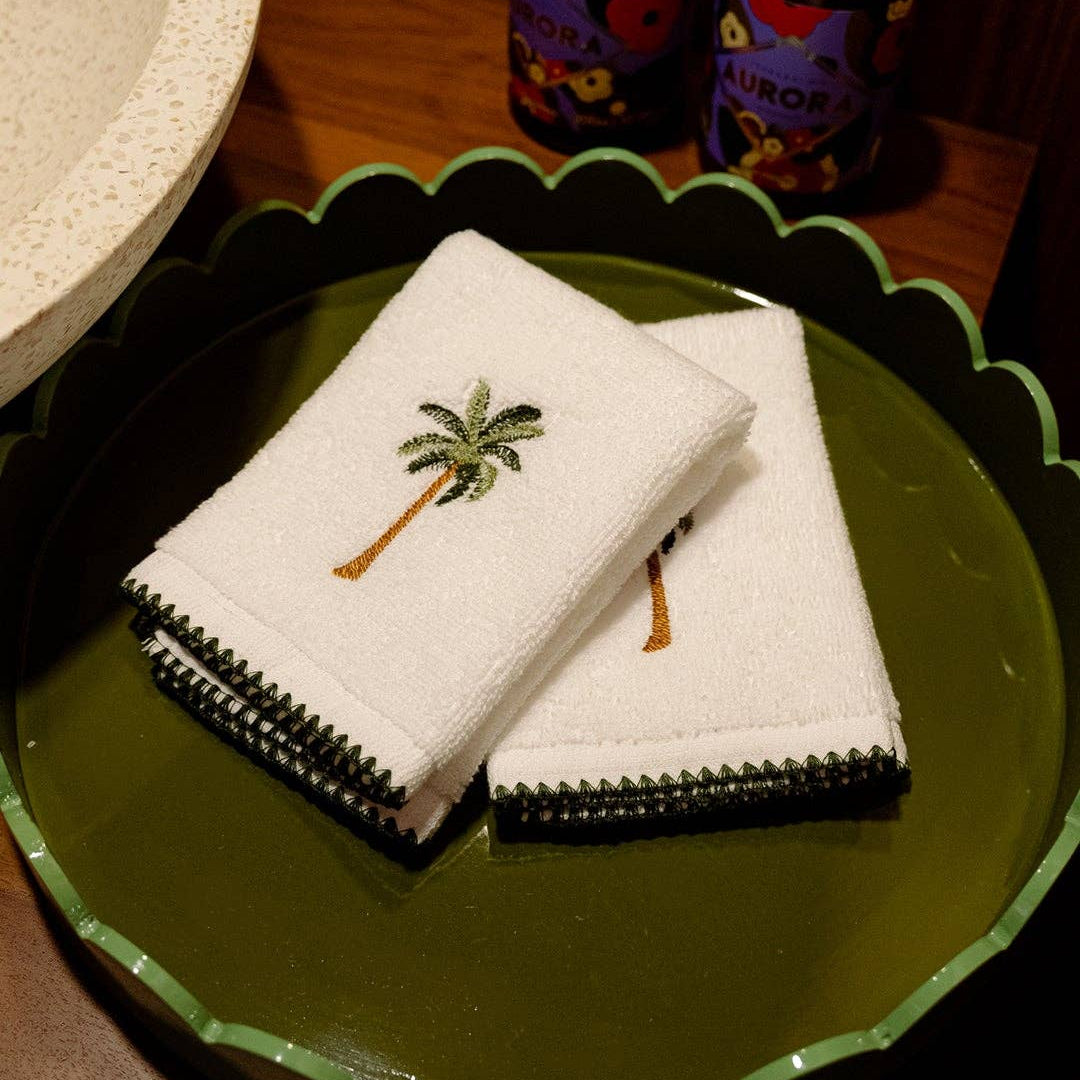 Conch Hand Towel with Palm