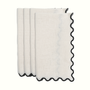 Linen Scalloped Dinner Napkins | S4