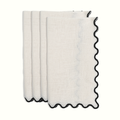 Linen Scalloped Dinner Napkins | S4