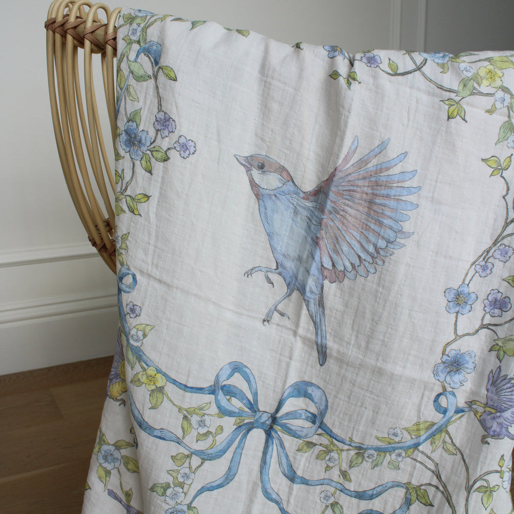 Ribbon Garden Muslin Blanket