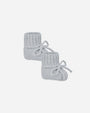 Knit Booties Heathered Dusty Blue