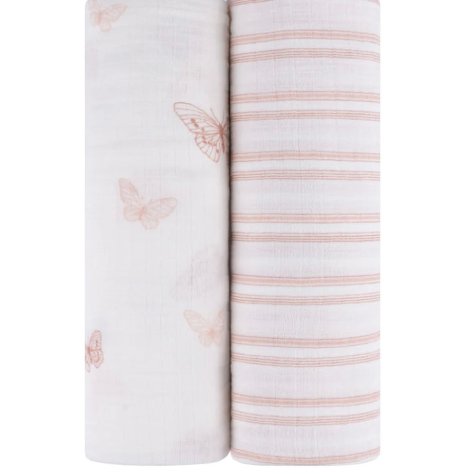 2 Pack Cotton Muslin Swaddle Blanket