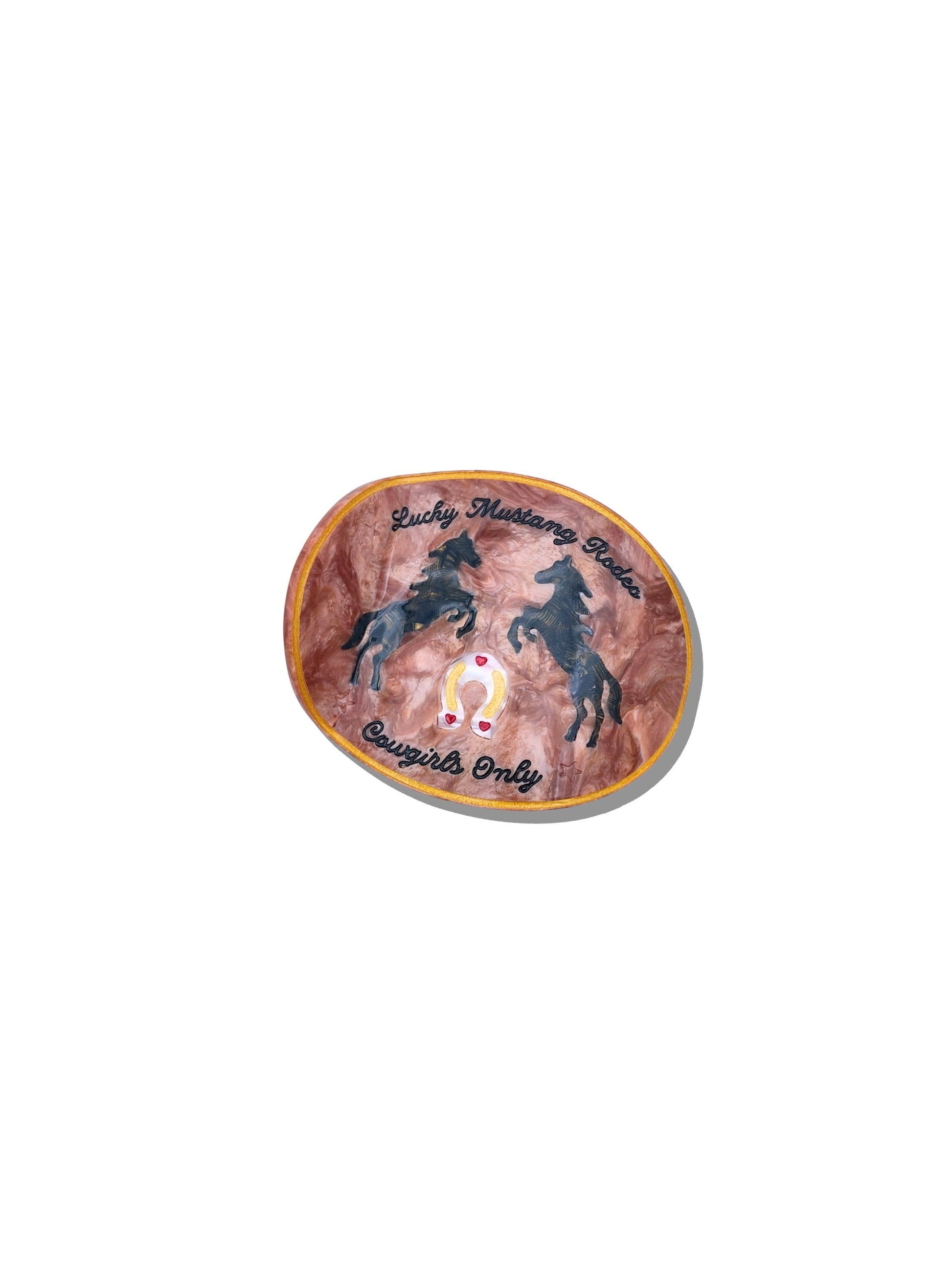Lucky Mustang Rodeo Lay Down Claw Clip