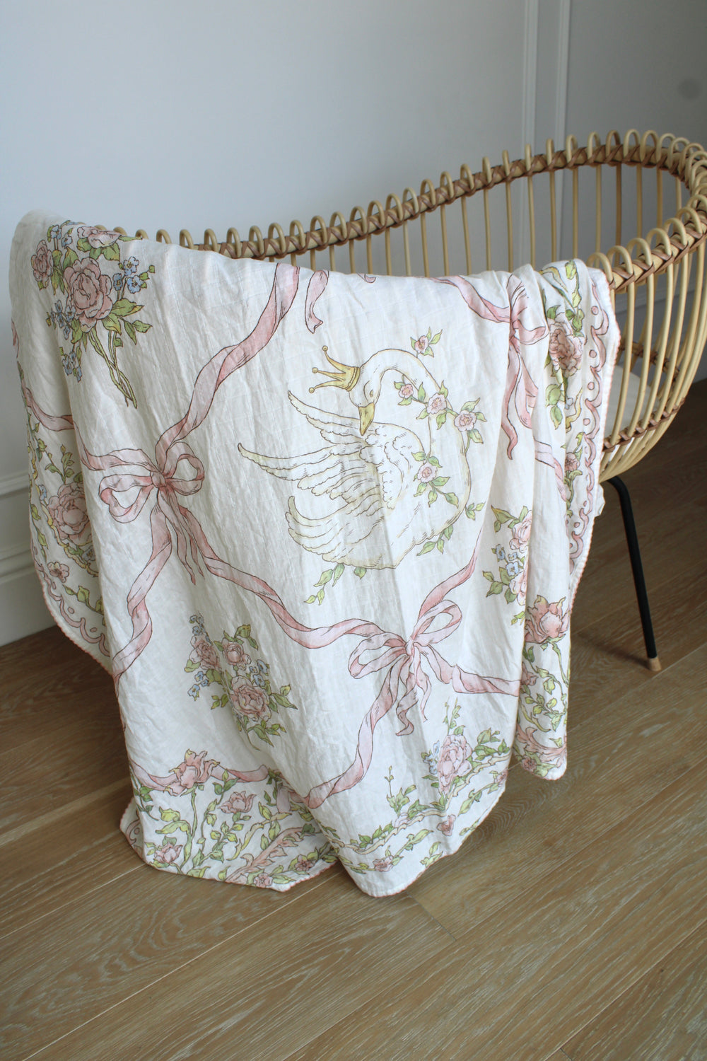 Ribbon Garden Muslin Blanket