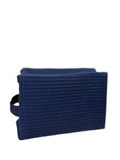 Cotton Waffle Cosmetic Bag, Large