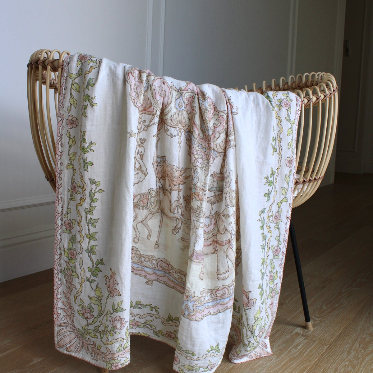 Enchanted Carousel Muslin Blanket