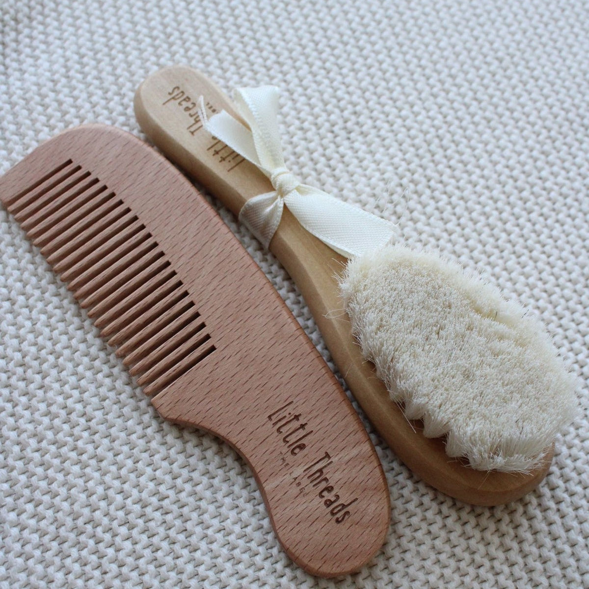 Wooden Baby Brush and Comb Set