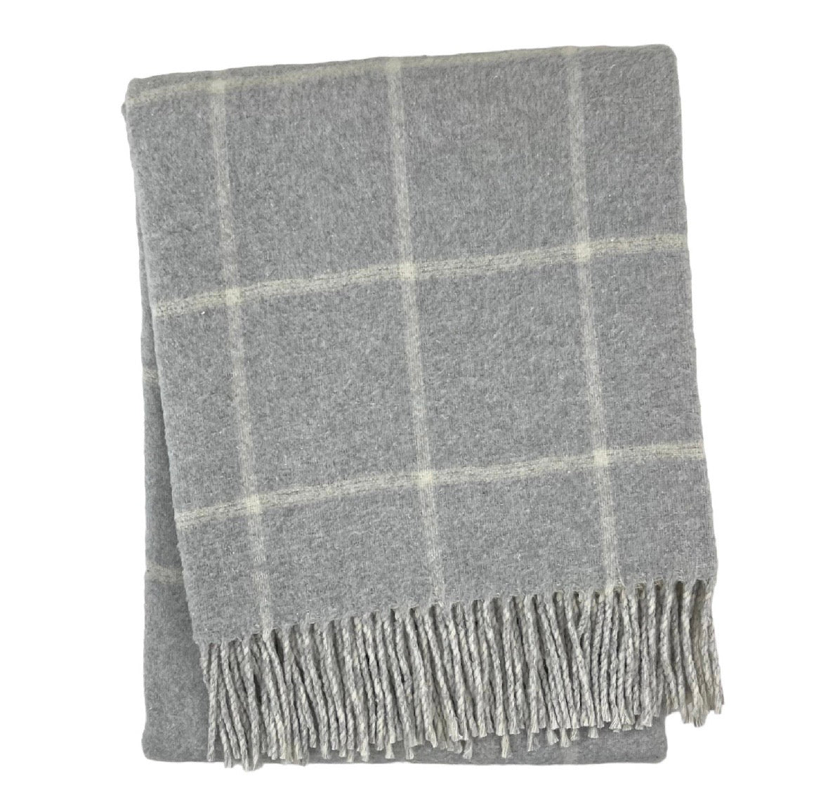 Window Pane Fringe Throw
