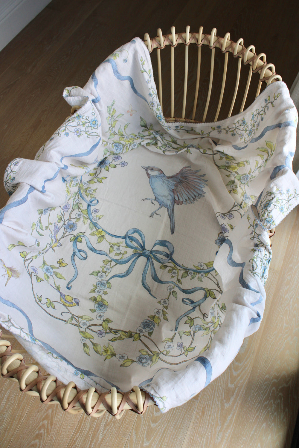 Ribbon Garden Muslin Blanket