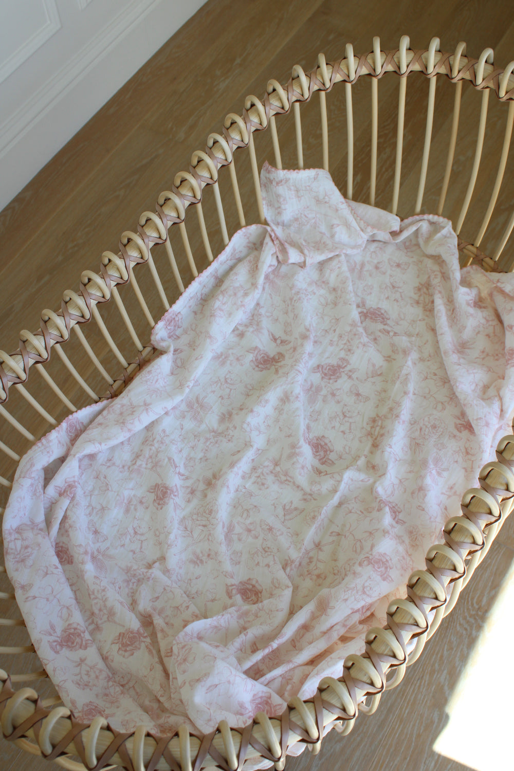 Floral Toile Muslin Blanket