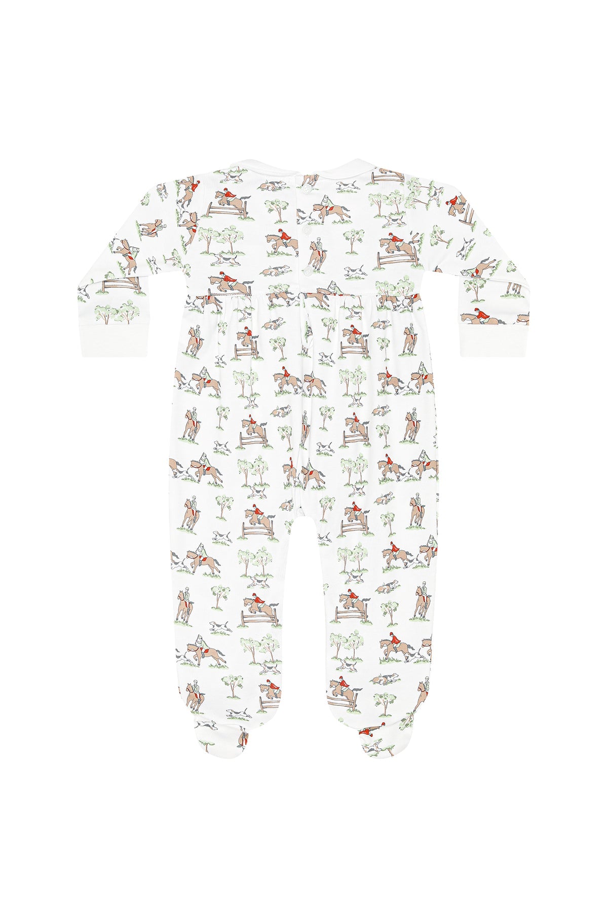 Equestrian Chase Smocked Footie