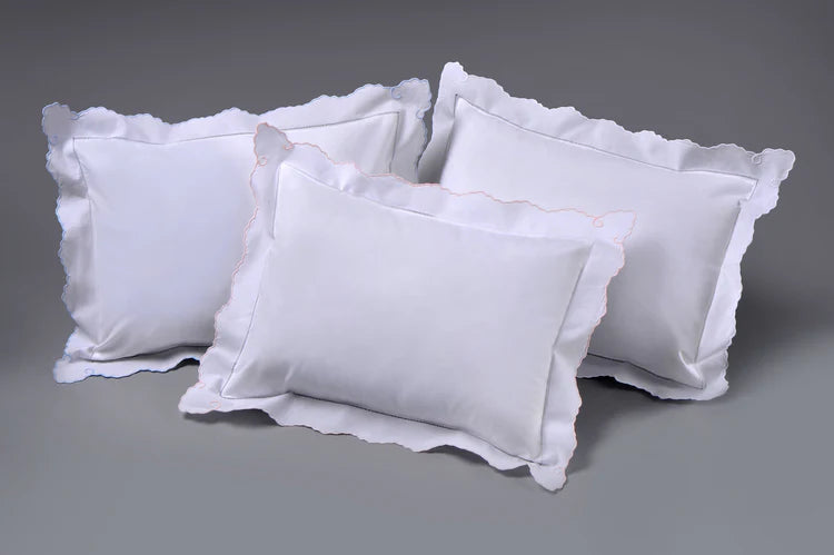 Rosepointe Scalloped Border Pillow Shams and Insert
