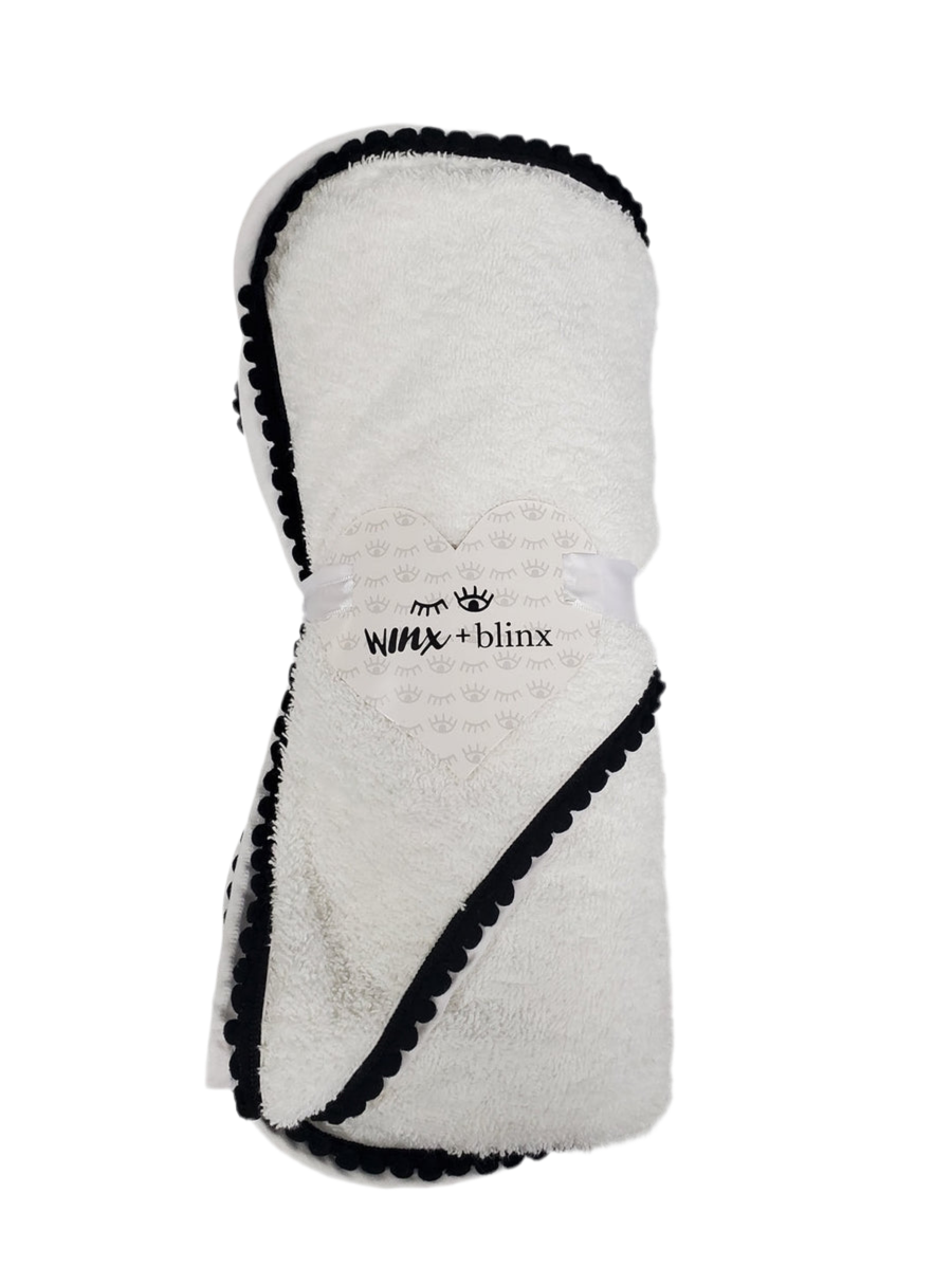 Pom Trim Hooded Towel