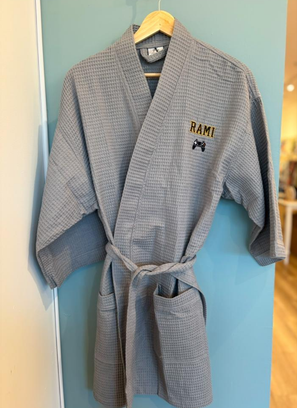 Short Kimono Waffle Robe