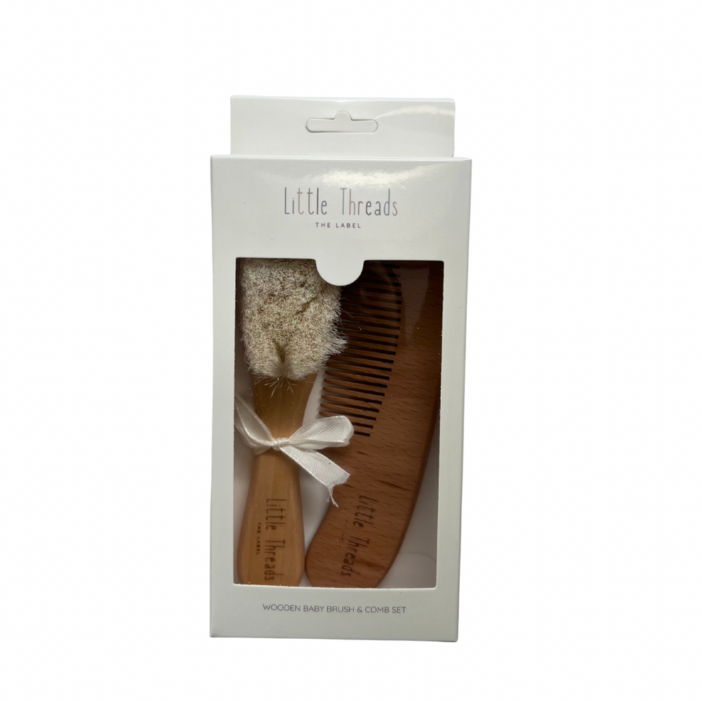 Wooden Baby Brush and Comb Set