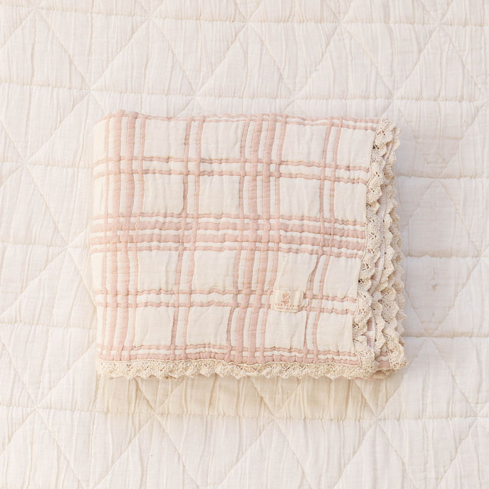 French Plaid Baby Quilt