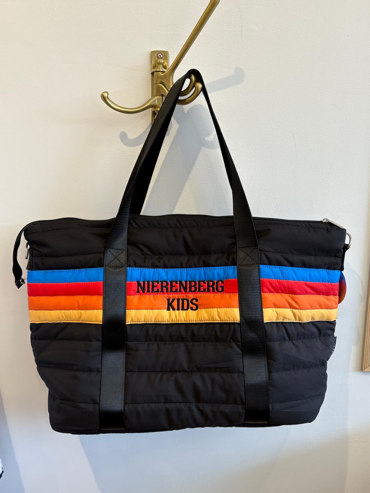 Retro Stripe Puffer Tote Bag